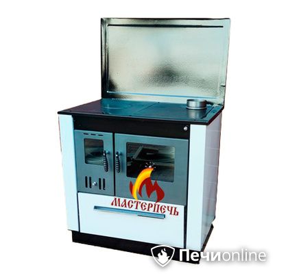 Отопительно-варочная печь МастерПечь ПВ-07 экстра с духовым шкафом 7.2 кВт (белый) в Перми